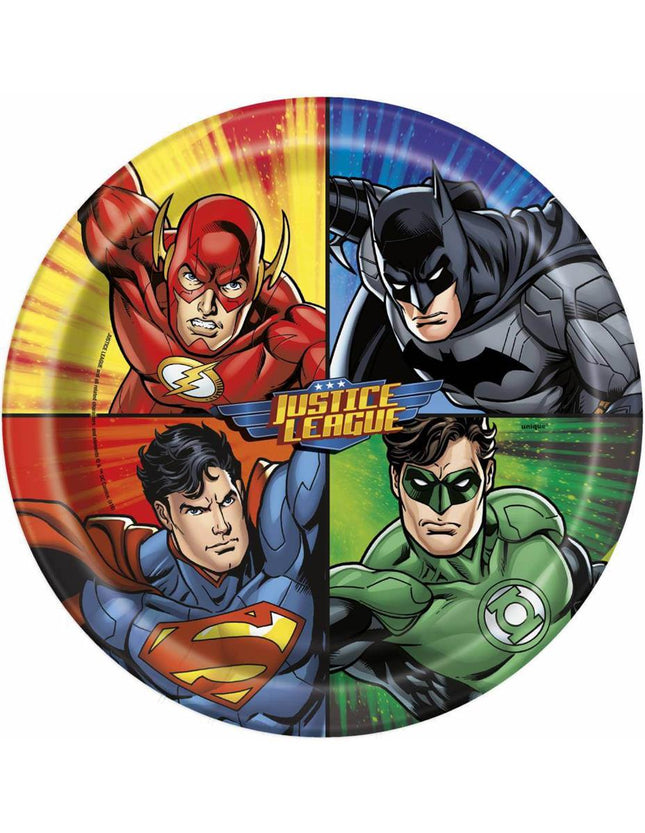 Pappteller Justice League 8Stk./23cm