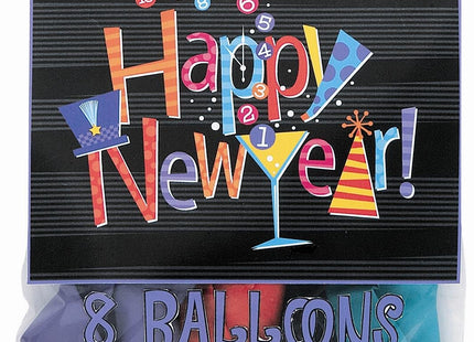 Latexballon Ø30cm New Year Countdown ca. 30cmØ/8 St.