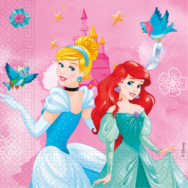 Servietten Disney Prinzessin 33x33 cm | 20 Stück FSC