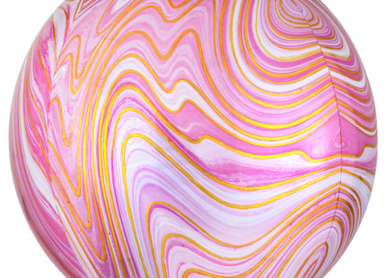 ABC 3D Orbz Folienballon "Marblez" Pink | 38 x 40 cm