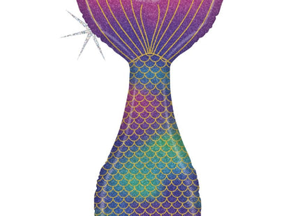 ABC Shape Folienballon | Glitter Mermaid Tail Holographic - 117cm