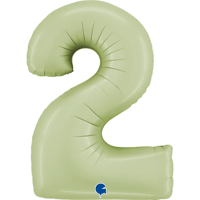 Riesenzahl Folienballon 40"/102cm | Satin Olive #2