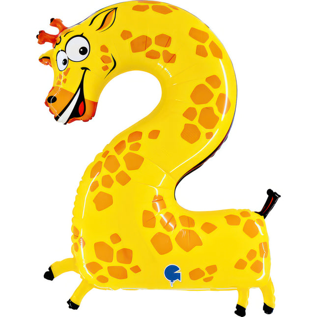 Riesenzahl Folienballon Animaloon - 40"/102cm #2 Giraffe