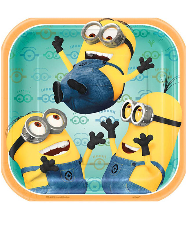 "Minions" 8 Pappteller Ø 18 cm 93457 | Kinder Geburtstag Partydekoration