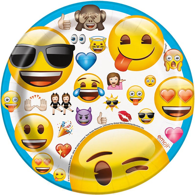 Pappteller Emoji 18cmØ/ 8St.