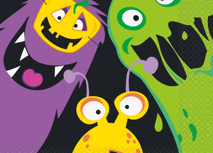 Servietten Silly Halloween Monsters 33x33cm/16St.