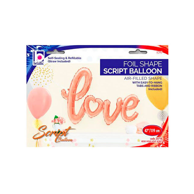 ABC14 Ballongirlande LOVE Rosegold 119 cm