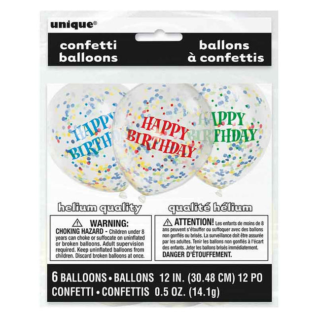 Latexballon Ø30cm Konfetti ca.30cmØ/6St. HB Bunt