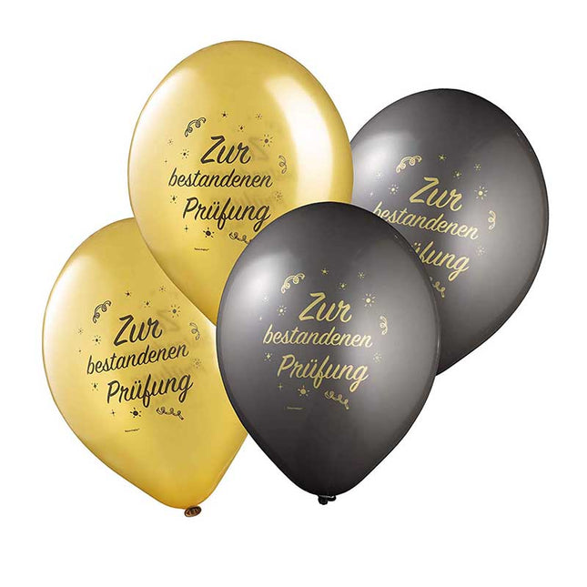 FM-Latexballon zur best. Prüf. ca.33cmØ/8 St. Gold/Antr