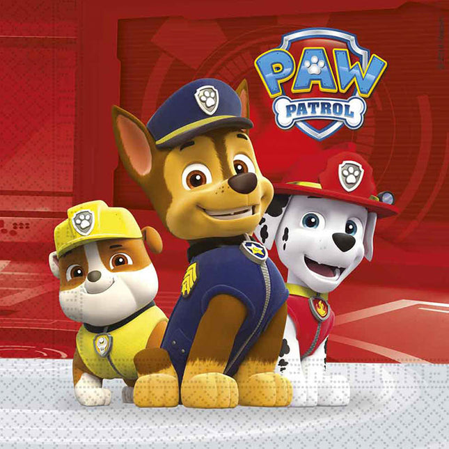 Servietten Paw Patrol Ready for Action 33cm/20Stk