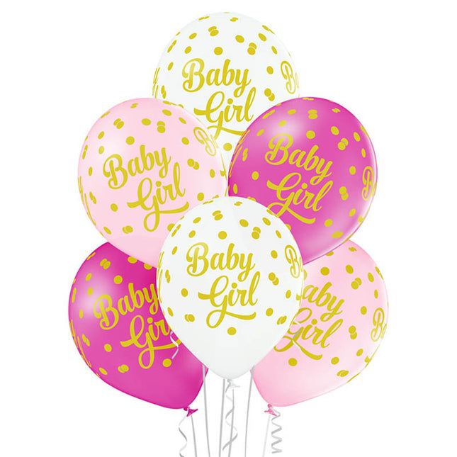 Latexballon Ø30cm "Baby Girl"| 6 Stk.