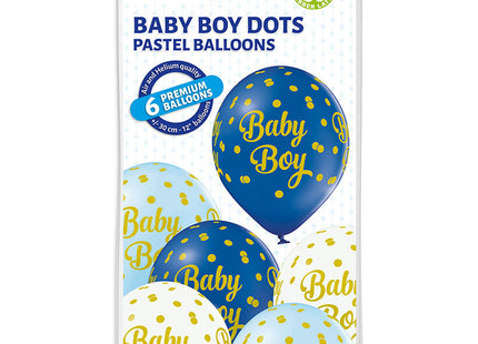 Latexballons Baby Boy 12"/ca.30cmØ 6Stk.