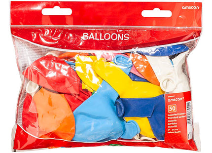 Latexballon Uni Pastell 27,5cmØ/50Stk. | Bunt Mix