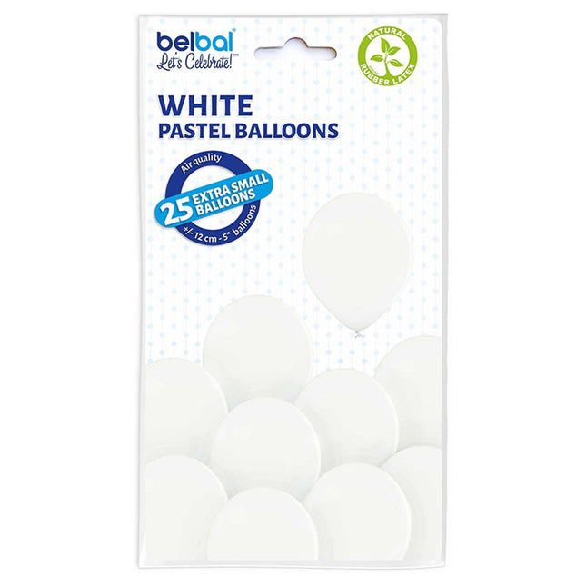 Latexballons Uni ca.12cmØ 25St. Weiss