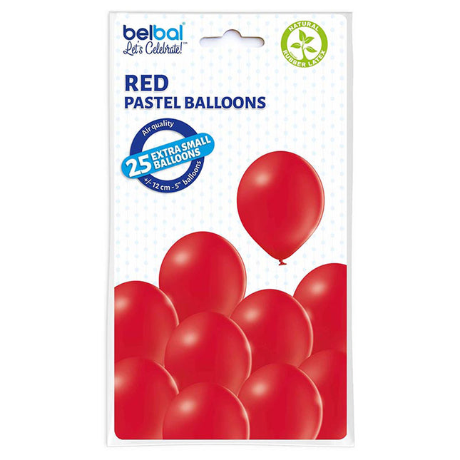 Latexballons Uni ca.12cmØ 25St. Rot