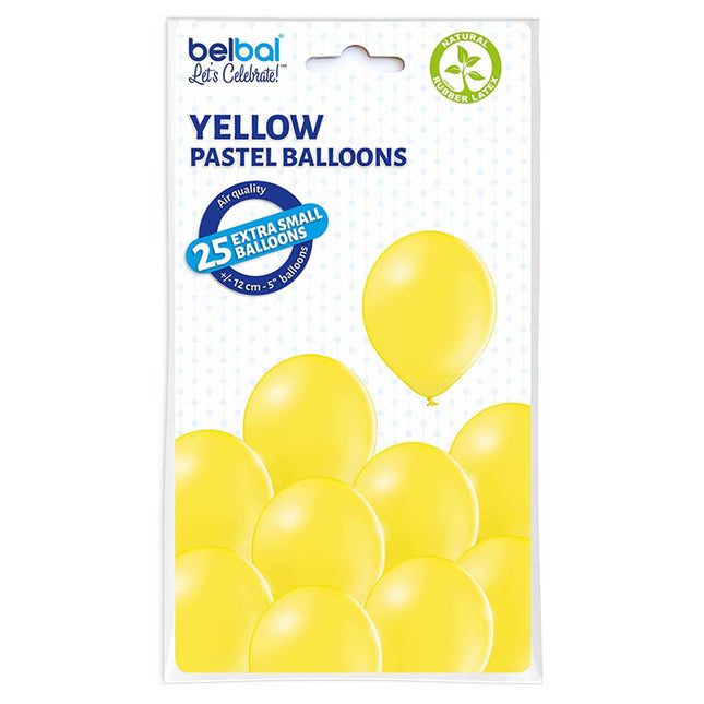 Latexballons Uni ca.12cmØ 25St. Gelb