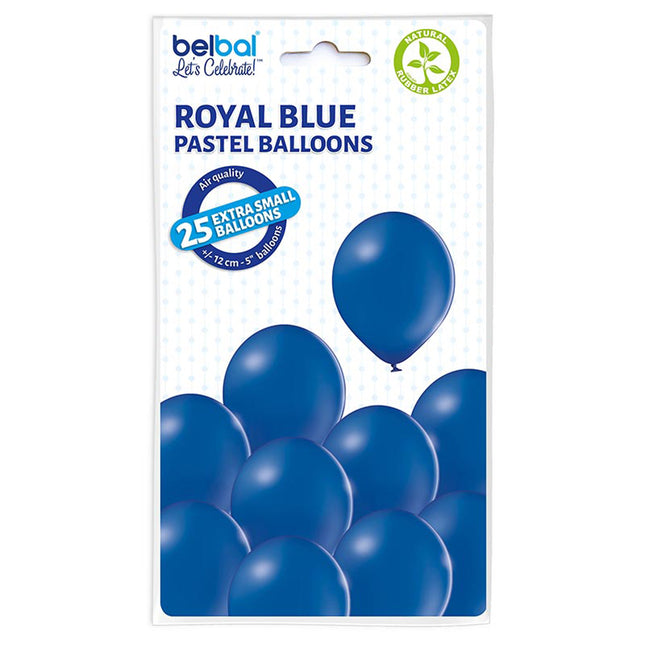 Latexballons Uni ca.12cmØ 25St. Royalblau #022