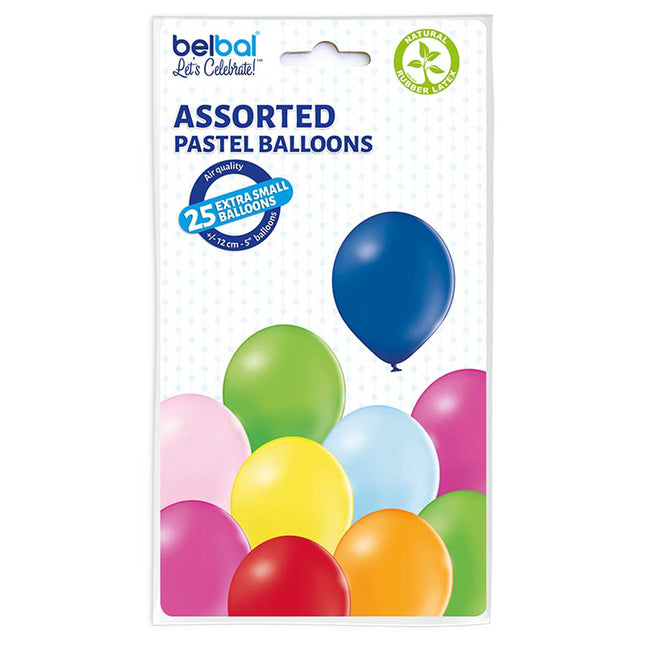 Latexballons Uni ca.12cmØ 25St. Bunt Misch