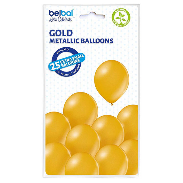 Latexballons Uni Met ca.12cmØ 25St. Gold