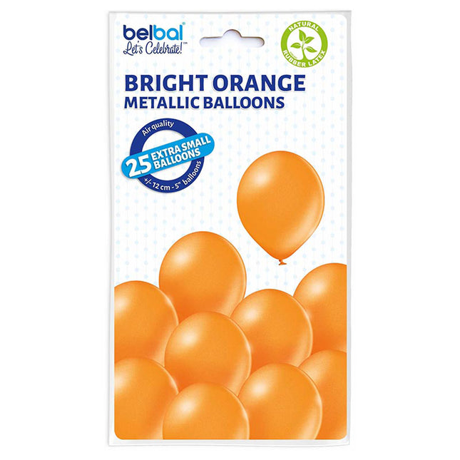 Latexballons Uni Met ca.12cmØ 25St. Orange