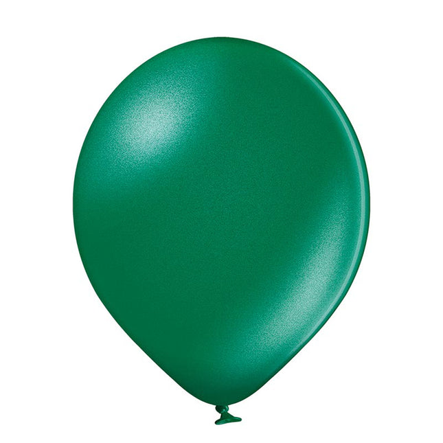 Latexballon Uni Metallic ca.30/33cmØ/100St. Ox-grün#068