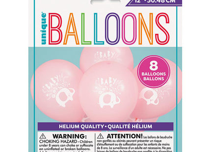 Latexballon Elefant Floral Pink 8Stk./30cm