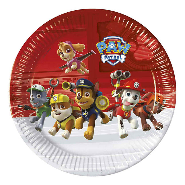 Pappteller Paw Patrol Ready for Action 8St23cm FSC