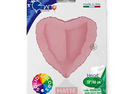 ABC18 Uni Herz 45cmØ Matte Satin Pink