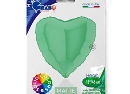 ABC18 Uni Herz 45cmØ Matte Satin Grün