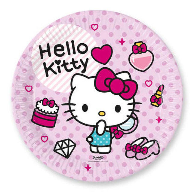 Pappteller Hello Kitty 8Stk./23cm FSC