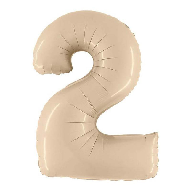 Riesenzahl Folienballon 40"/102cm | Satin Cream #2