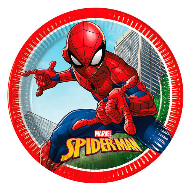 Pappteller Spiderman Crime 23cmØ/8 St. FSC