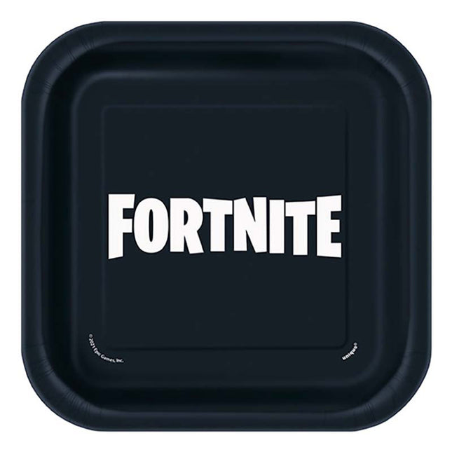 Pappteller Quadr. Fortnite 18cm/8 Stk.