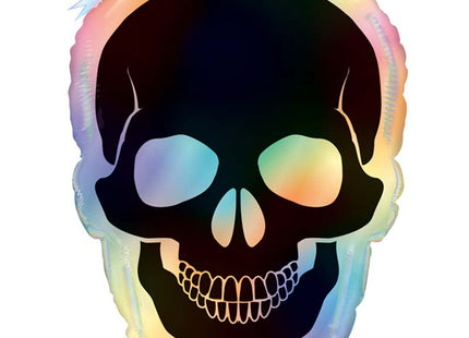 ABC Shape Opal Skull Rainbow Holo 27" 69 cm