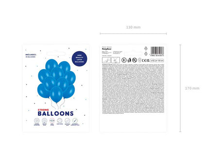 Latexballon Ø30cm "Uni Pastell" | 10 Stk. Blau