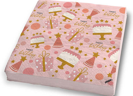 Servietten HB Rose Confetti 33x33cm/ 20St.