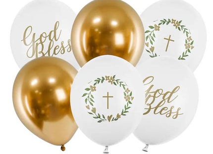 Latexballon Ø30cm "God Bless"| 6 Stk.