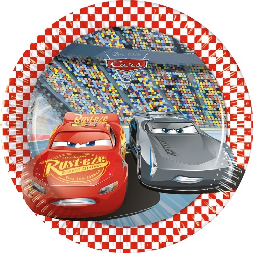 Pappteller Cars 3 20cm/8Stk. FSC