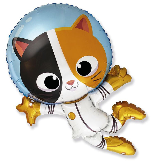 ABC Shape Folienballon Katze Astronaut | 96 x 57 cm