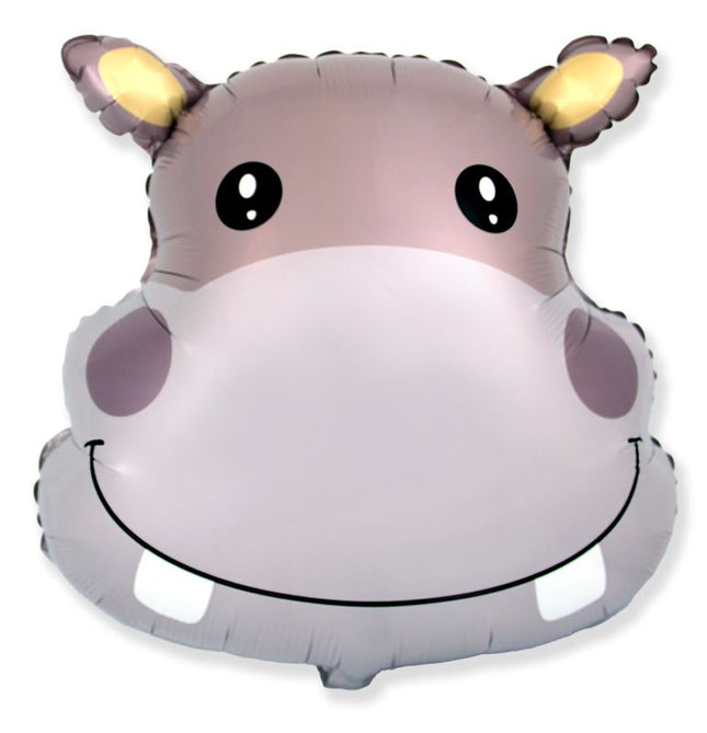 ABC Shape Folienballon Hippo Kopf | 56 x 56 cm