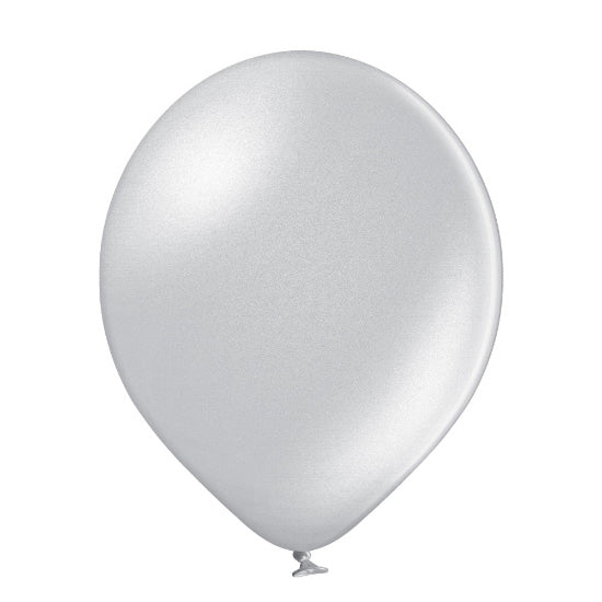 Latexballons Uni Met ca.30/33cmØ/25St. Silber #061