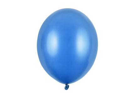 Latexballon Ø30cm "Uni Metallic" | 10 Stk. Cornfl.Blue