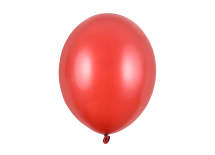 Latexballon Ø30cm "Uni Metallic" | 100 Stk. Poppy Red