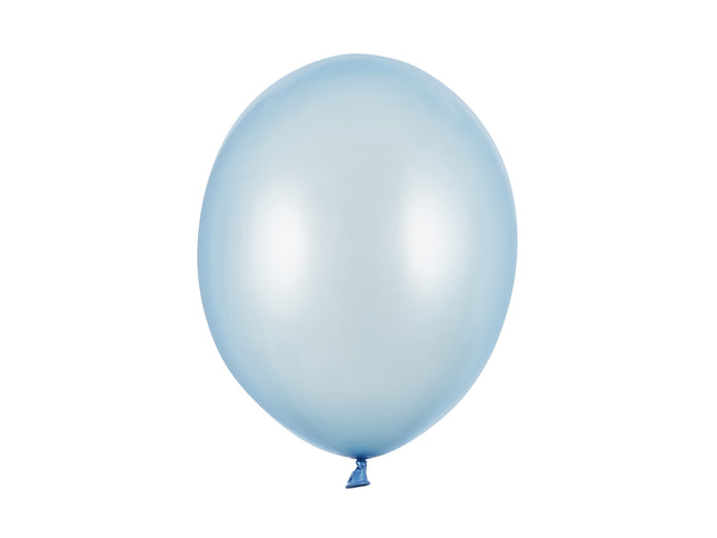 Latexballon Ø30cm "Uni Metallic" | 100 Stk. Baby Blue