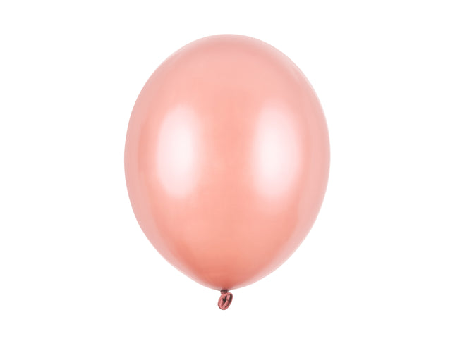 Latexballon Ø30cm "Uni Metallic" | 10 Stk. Rose Gold