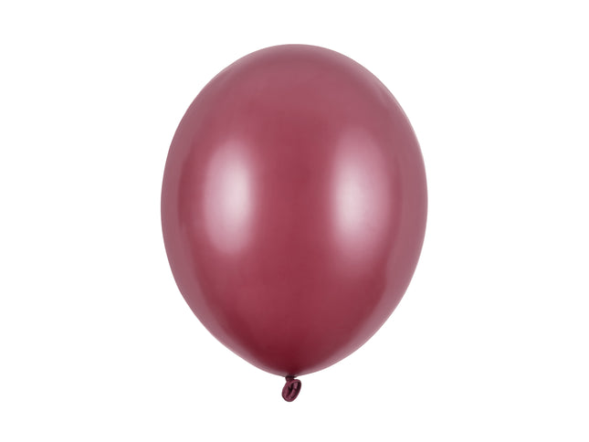 Latexballon Ø30cm "Uni Metallic" | 10 Stk. Maroon