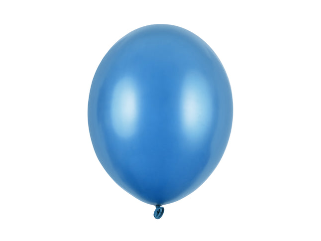 Latexballon Ø30cm "Uni Metallic" | 10 Stk. Blue