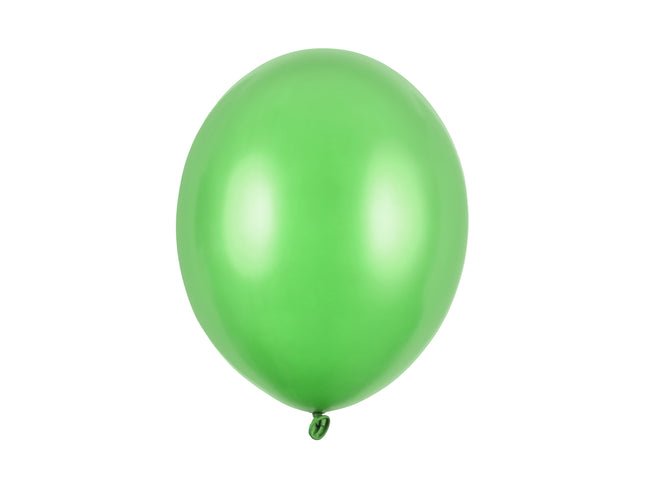 Latexballon Ø30cm "Uni Metallic" | 10 Stk. Bright Green