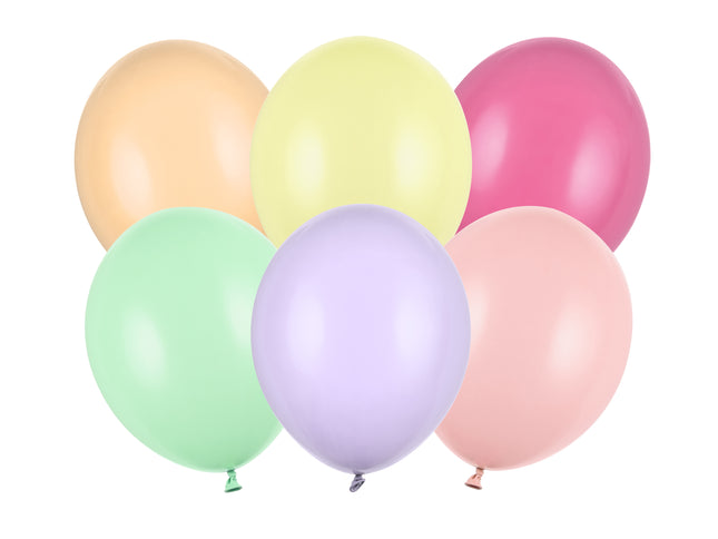 Latexballon 30cmØ Uni Pastell | 50Stk. - Bunt