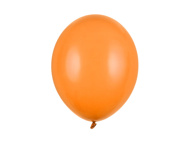 Latexballon Ø30cm "Uni Pastell" | 10 Stk. Mand. Orange